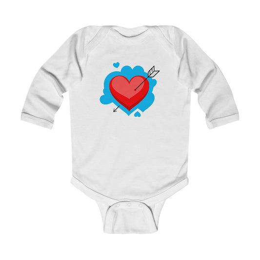 Cute Love Arrow Infant Long Sleeve Bodysuit - Perfect Baby Shower Gift