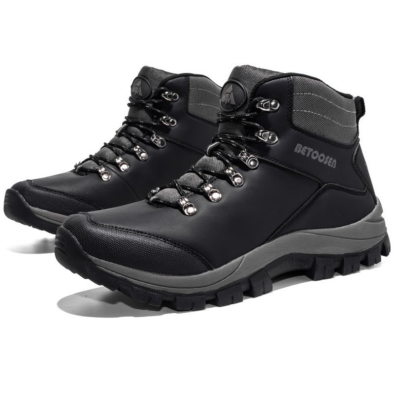 Men Black Hiking Shoes -The Luxe Trail collection