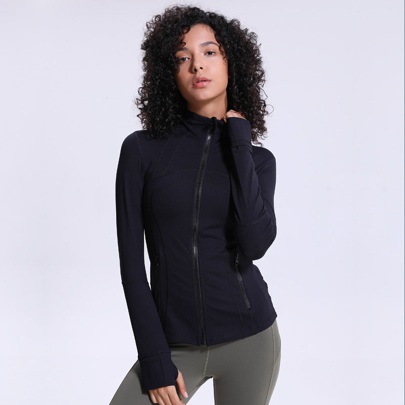 Women slim zipper black for sports and gym, Shopit UAE, The Motion Edition collection