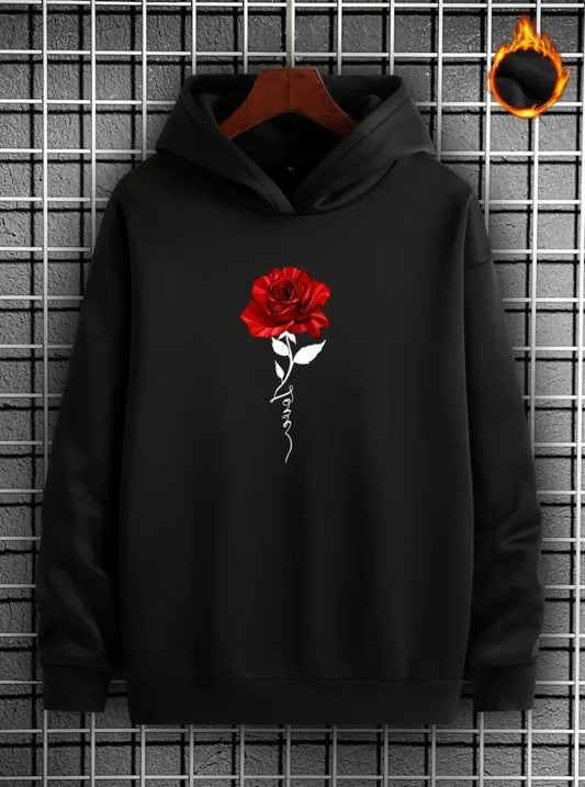 Hoodie Rose Print