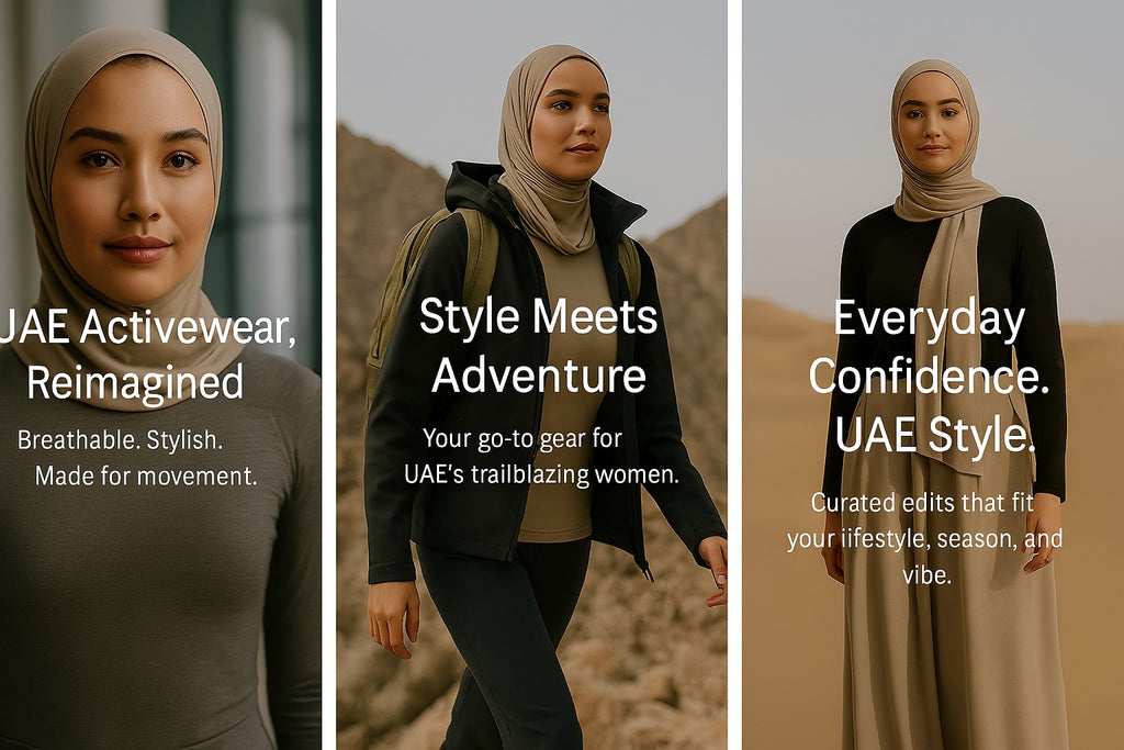 Modern activewear and hiking and trailwear collections by Shop It UAE