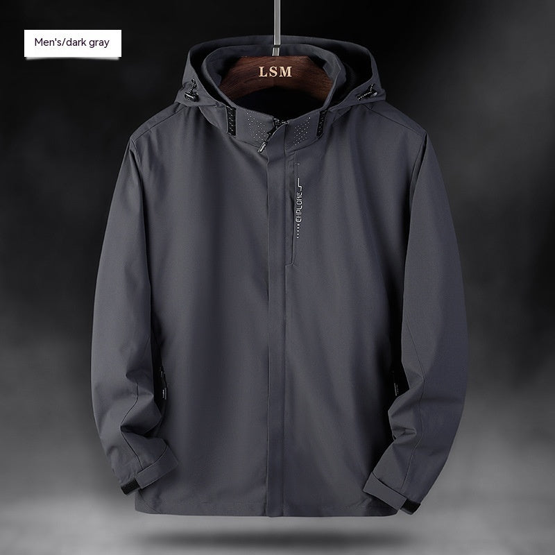 Mens Grey hiking jacket, Shopit UAE, The Luxe Trail collection